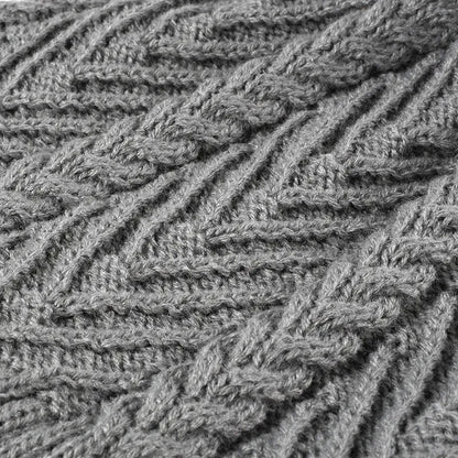 Cable knit pompom hat - view 3