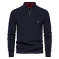 Men's Zipper Stand Collar Knitted Sweater