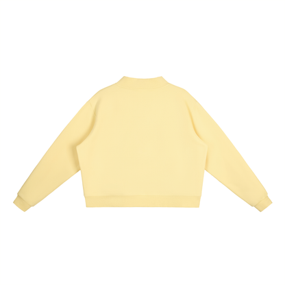 Waran Fleece Mock-Neck Crew Sweatshirt