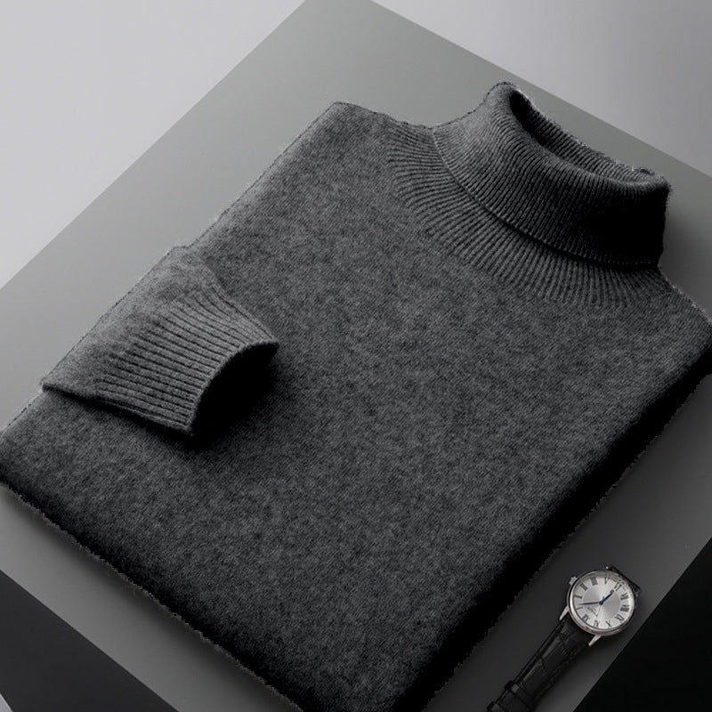 Pull homme à col montant