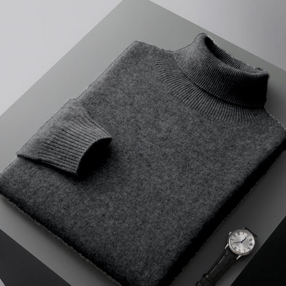 Pull homme à col montant