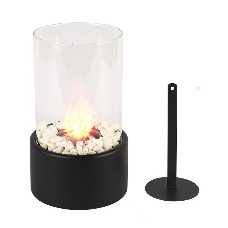 Desktop alcohol fireplace light