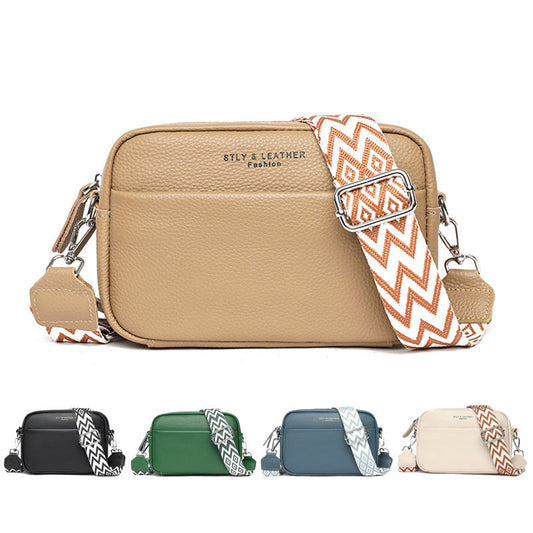 Sacs à bandoulière tendance avec broderie losange, large sangle et petit sac carré mignon pour femme