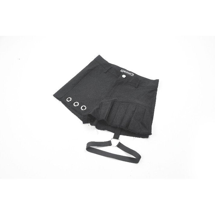 Dark in Love Gwen Pleated Garter Shorts