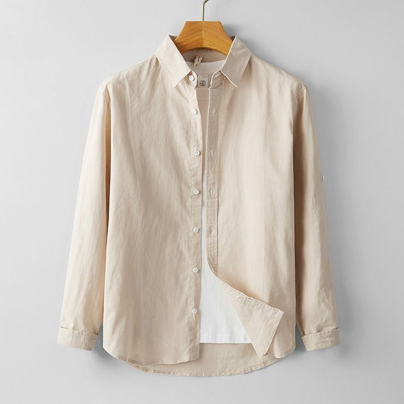 Men's Cotton Linen Long Sleeve Shirt