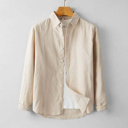 Men's Cotton Linen Long Sleeve Shirt