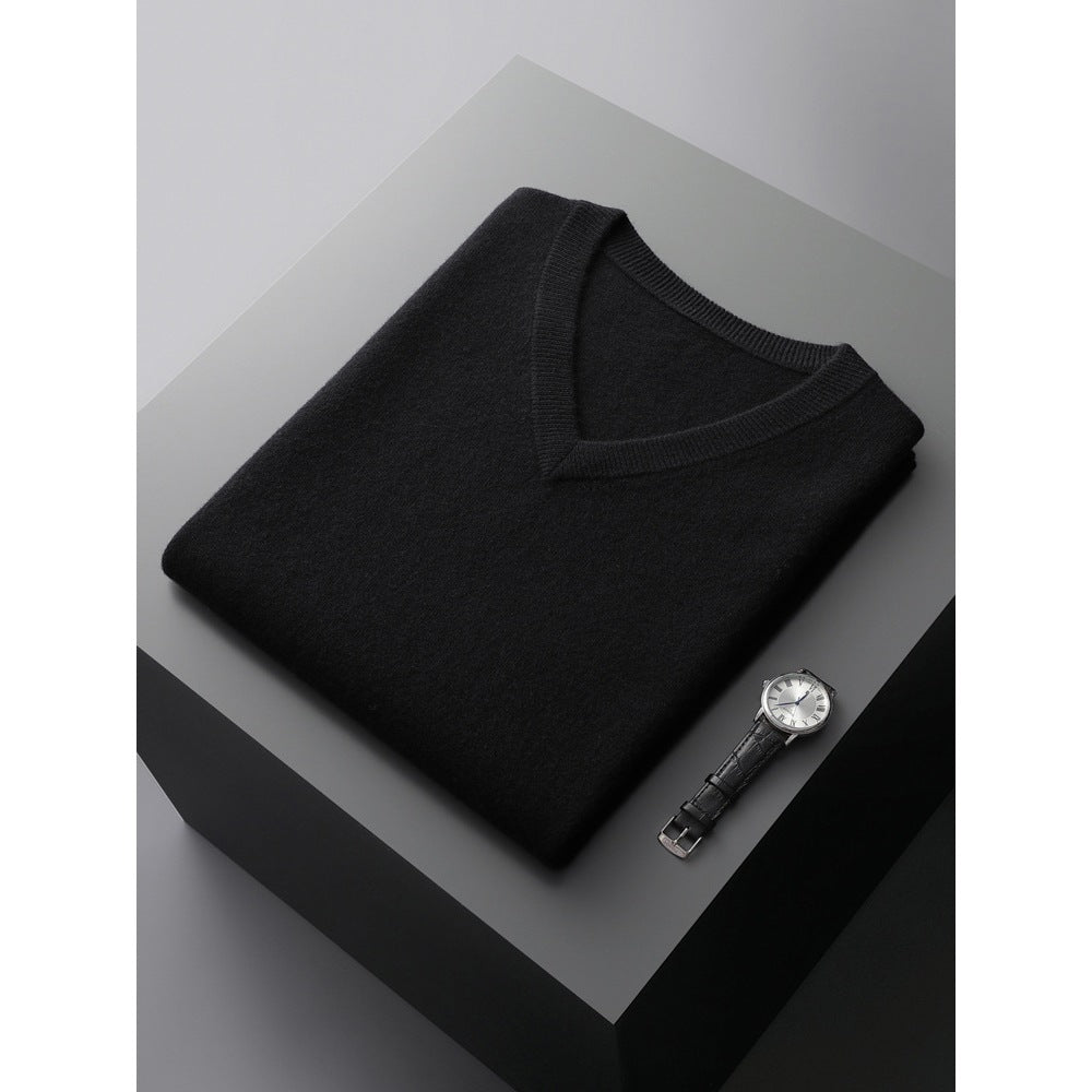 V-Neck Sleeveless Knitted Wool Sweater