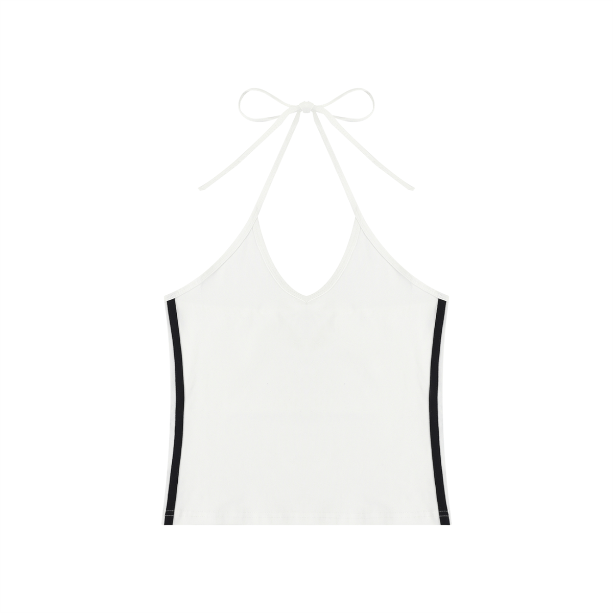 Women's Color Block Halter Crop Tank Top 210GSM