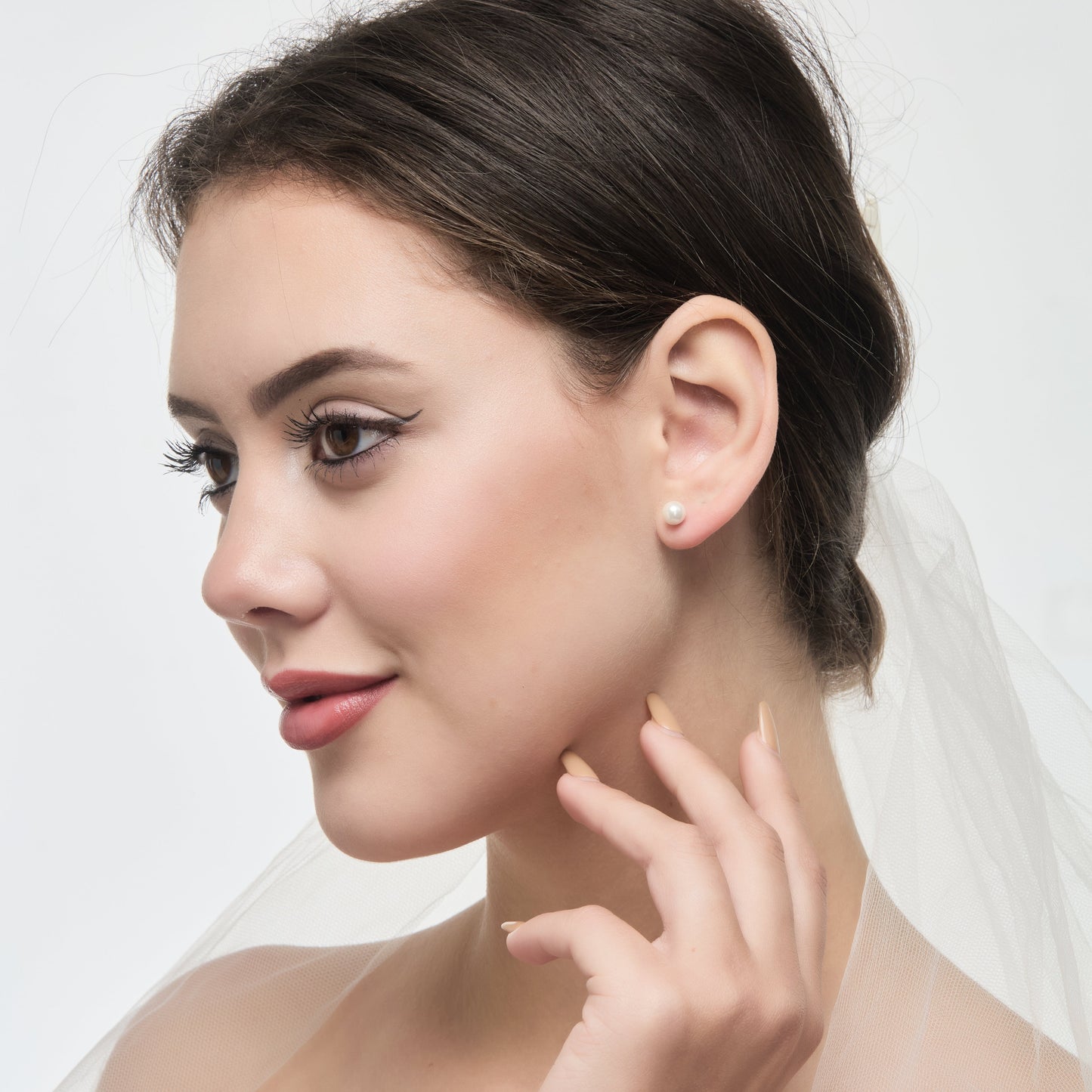 Sterling Silver I Couldn't Say I Do Without You Bridal Pearl Earrings