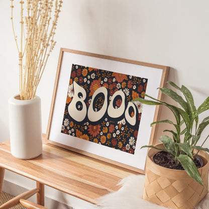 BOO RETRO DARK FLORAL PRINT