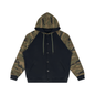 Unisex Camo-Splice Raglan Zip Hoodie