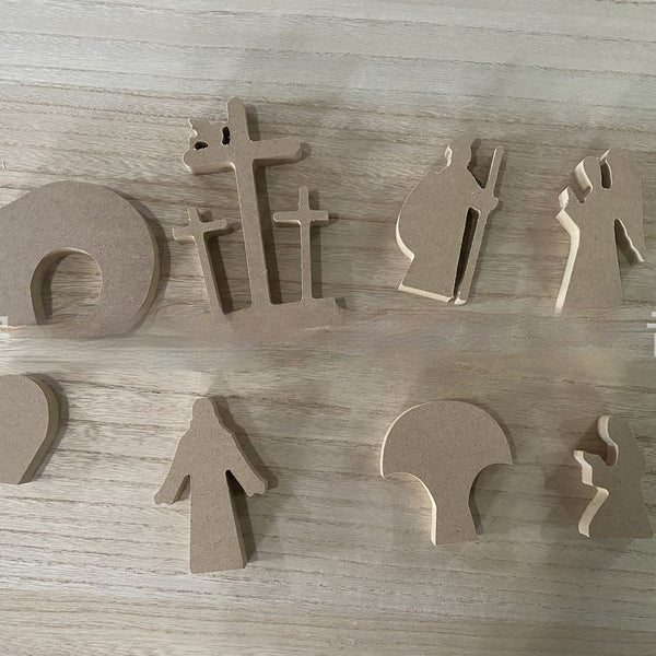 Décoration de Pâques en bois