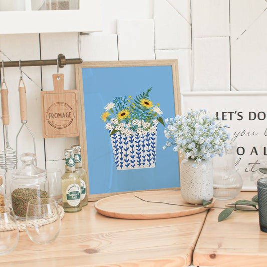 WILDFLOWER FERN FRIES PRINT