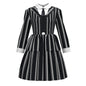 Jiamai New Wednesday Cosplay Striped Dress