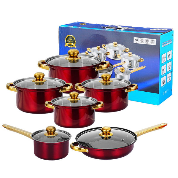 12-Piece Stainless Steel Cookware Set