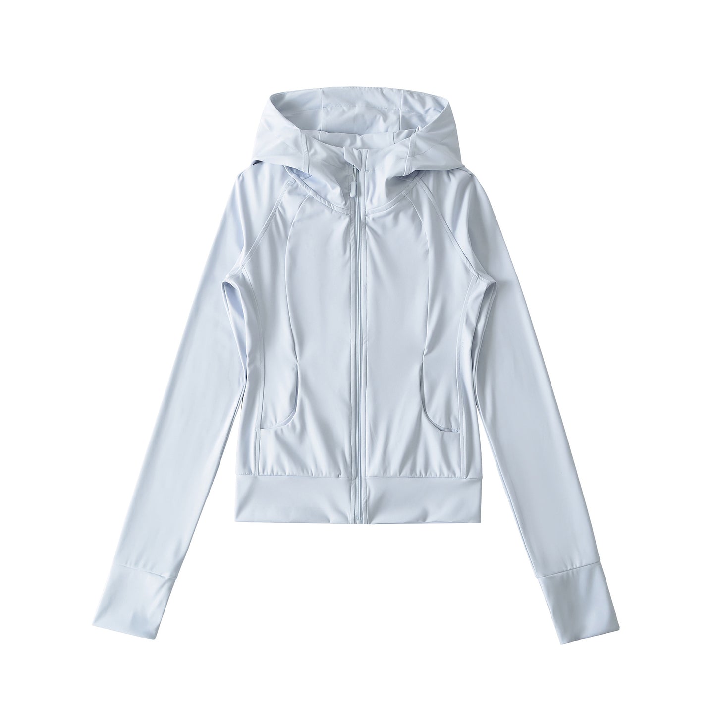 Hooded long sleeved T-shirt top cardigan