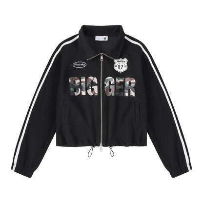 Stand Collar Loose Fit Jacket