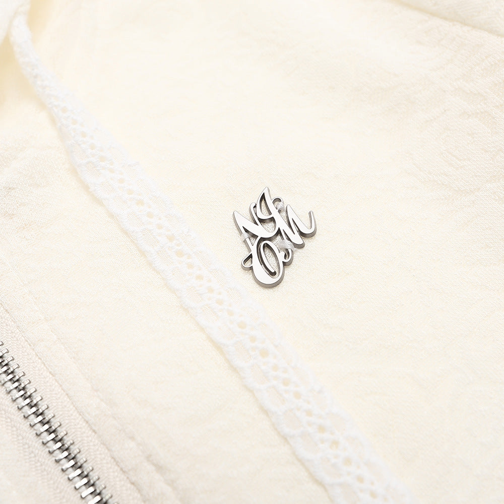 Manteau à capuche décontracté à motif floral unique