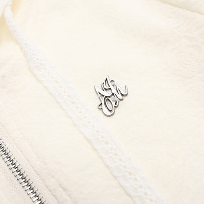 Manteau à capuche décontracté à motif floral unique