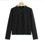 Slim button up cardigan long sleeved top