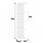 5-Tier Wall Floating Shelf 31.5", Wood-Style Display Rack for Books & Plants