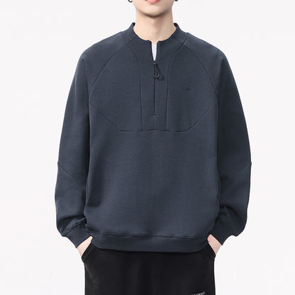 Heavyweight Half Zip Crewneck Sweatshirt Loos
