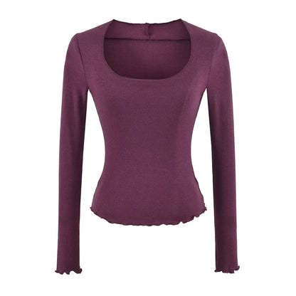 Women's U-Neck Long Sleeve T-Shirt
