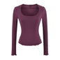 Women's U-Neck Long Sleeve T-Shirt