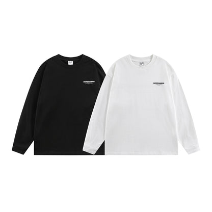 T-shirt ample et polyvalent à manches longues, tendance et simple