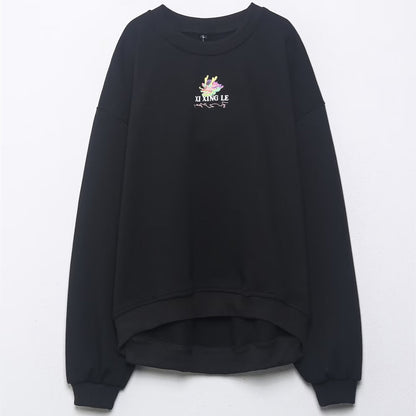 Versatile casual daily printed hoodie