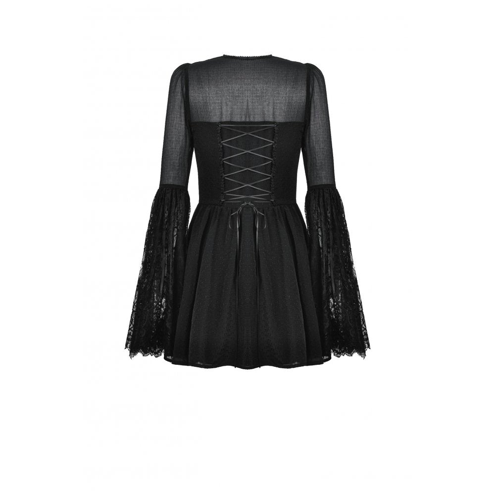 Robe en résille gothique à lacets Greta Dark Mystique de Dark in Love