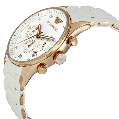 Montre Homme Emporio Armani AR5919 Sportivo Blanc et Or Rose