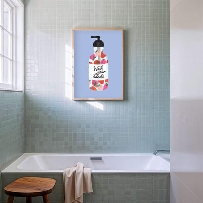 WASH YOUR HANDS SWEET STRAWBERRY PRINT
