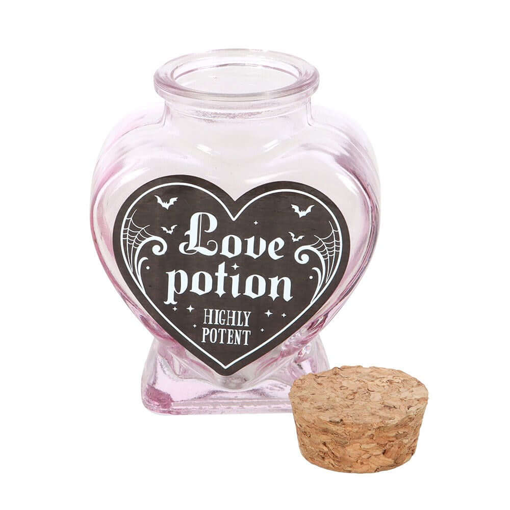 Gothic Gifts Love Potion Decorative Glass Heart Potion Bottle