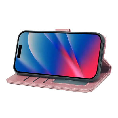 Coque Portefeuille en Cuir avec Étui à Rabat pour iPhone 17 Series