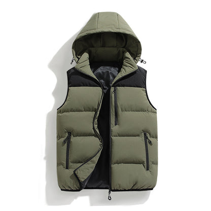 Mens Multi-pocket Waterproof Outdoor Hooded Vest