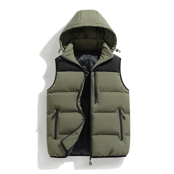 Mens Multi-pocket Waterproof Outdoor Hooded Vest