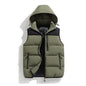 Mens Multi-pocket Waterproof Outdoor Hooded Vest
