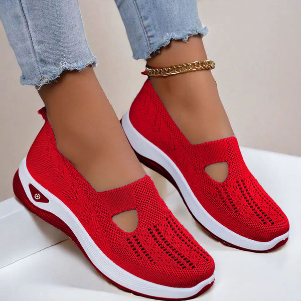 Chaussures Plates en Maille, Tendance, Respirantes, Antidérapantes, à Semelle Souple, Décontractées pour Femmes