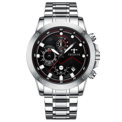 TRSOY Mens Waterproof Quartz Watch
