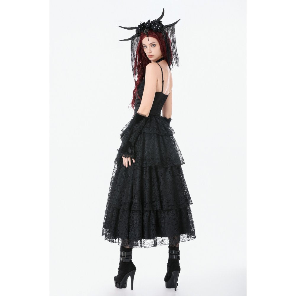Robe gothique en satin et dentelle Dark in Love