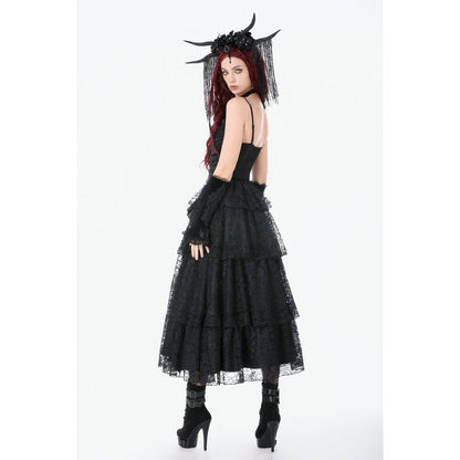 Robe gothique en satin et dentelle Dark in Love