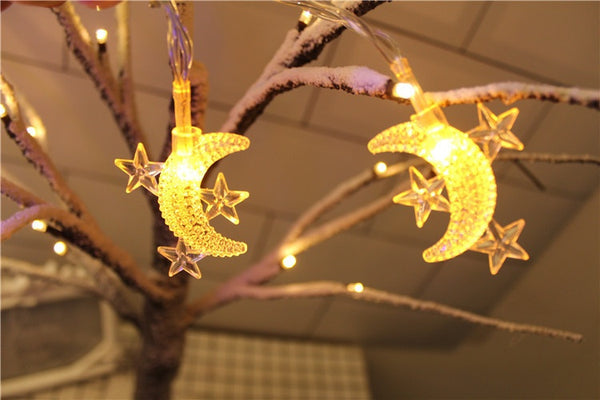 Cute Star Moon Decorative String Lights