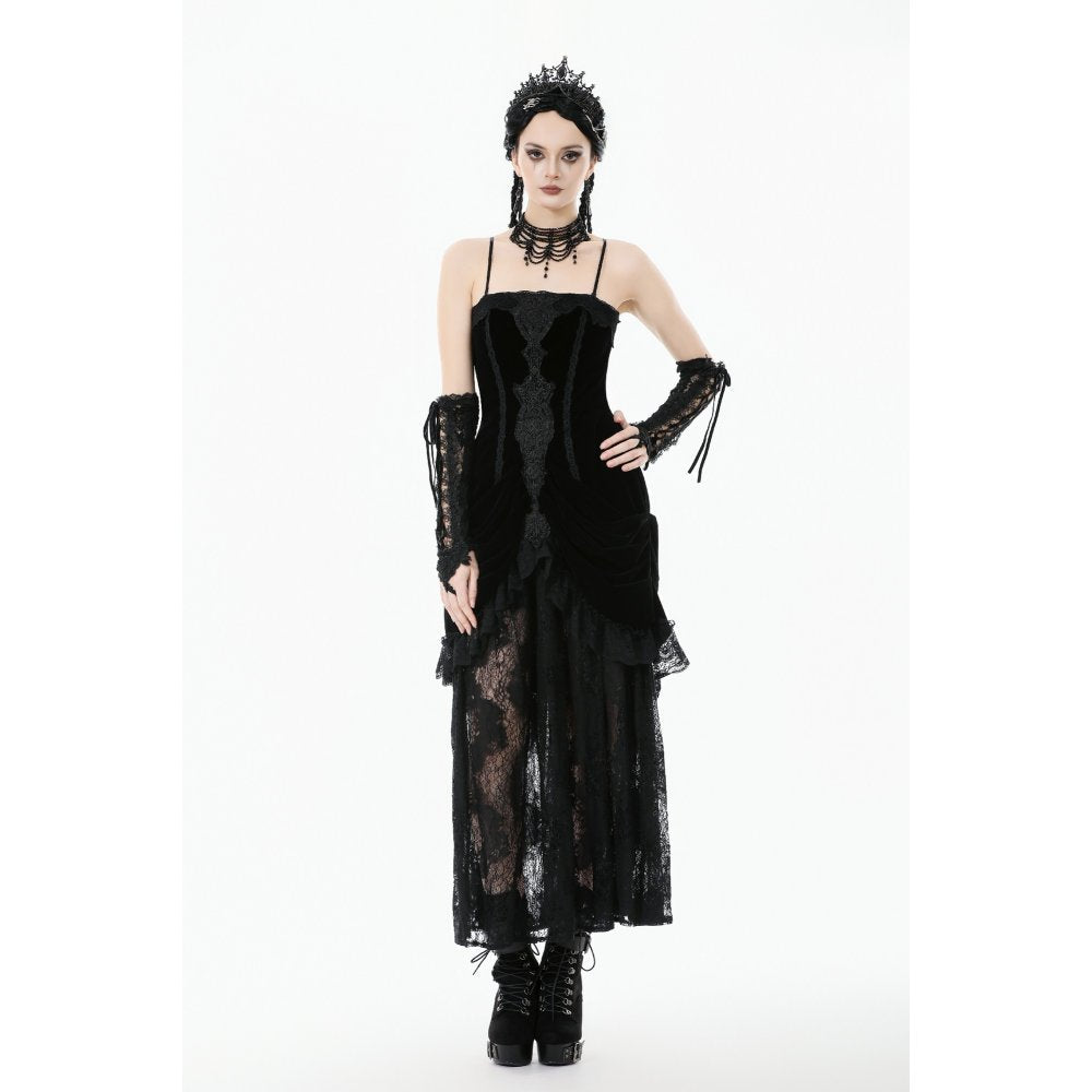 Robe longue en velours et dentelle « Vampiress Royal » Dark in Love