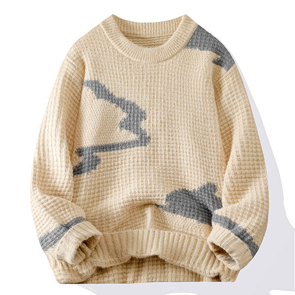 Pull en maille jacquard pour homme