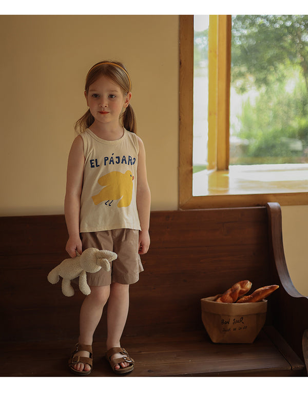 Shorts décontractés polyvalents en pur coton fin pour filles