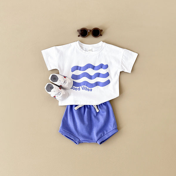 Baby Sun-Print Short-Sleeve Two-Piece Set