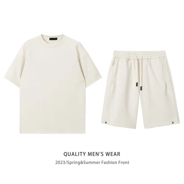 Couples Matching T-Shirt & Shorts Set | Loose Fit Summer Two-Piece