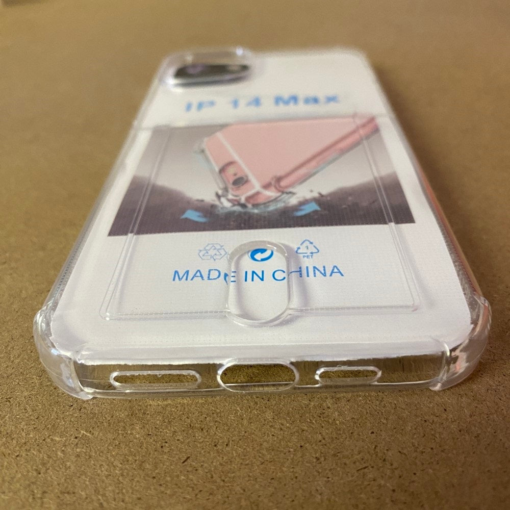 Soft TPU Clear Case With Card Slot - For iPhone 14 Plus