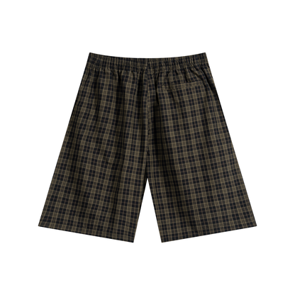Unisex Plaid Wide Leg Shorts 130GSM